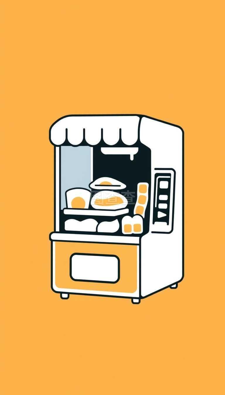 食品銷售機(jī)器圖標(biāo) 現(xiàn)代零售的視覺(jué)密碼